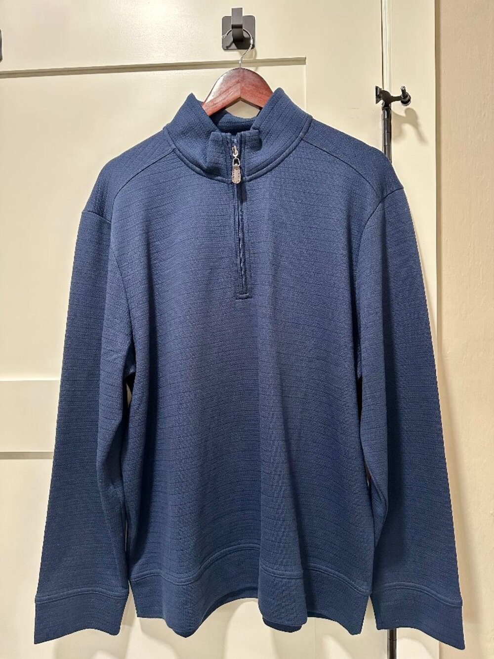 NWT Tommy Bahama St Kitts Half-Zip Ribbed Sweater Blue Note Men's Large